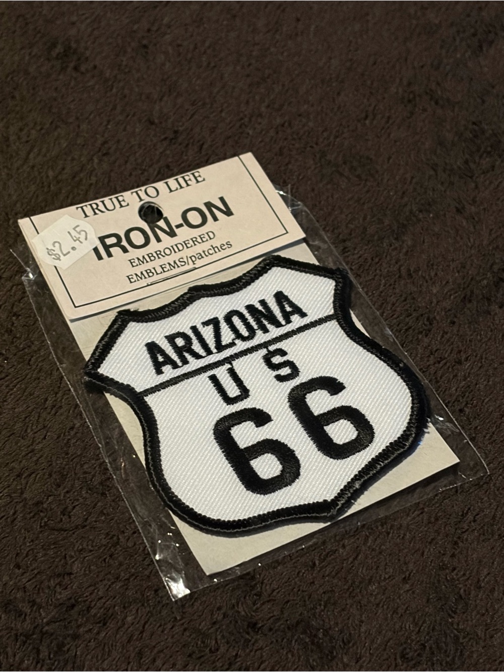 True To Life Arizona US 66 Iron-On Patch